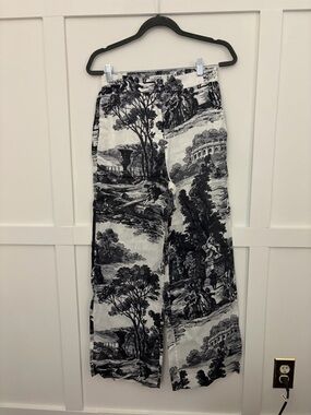 COS Black and White Toile Print Pants